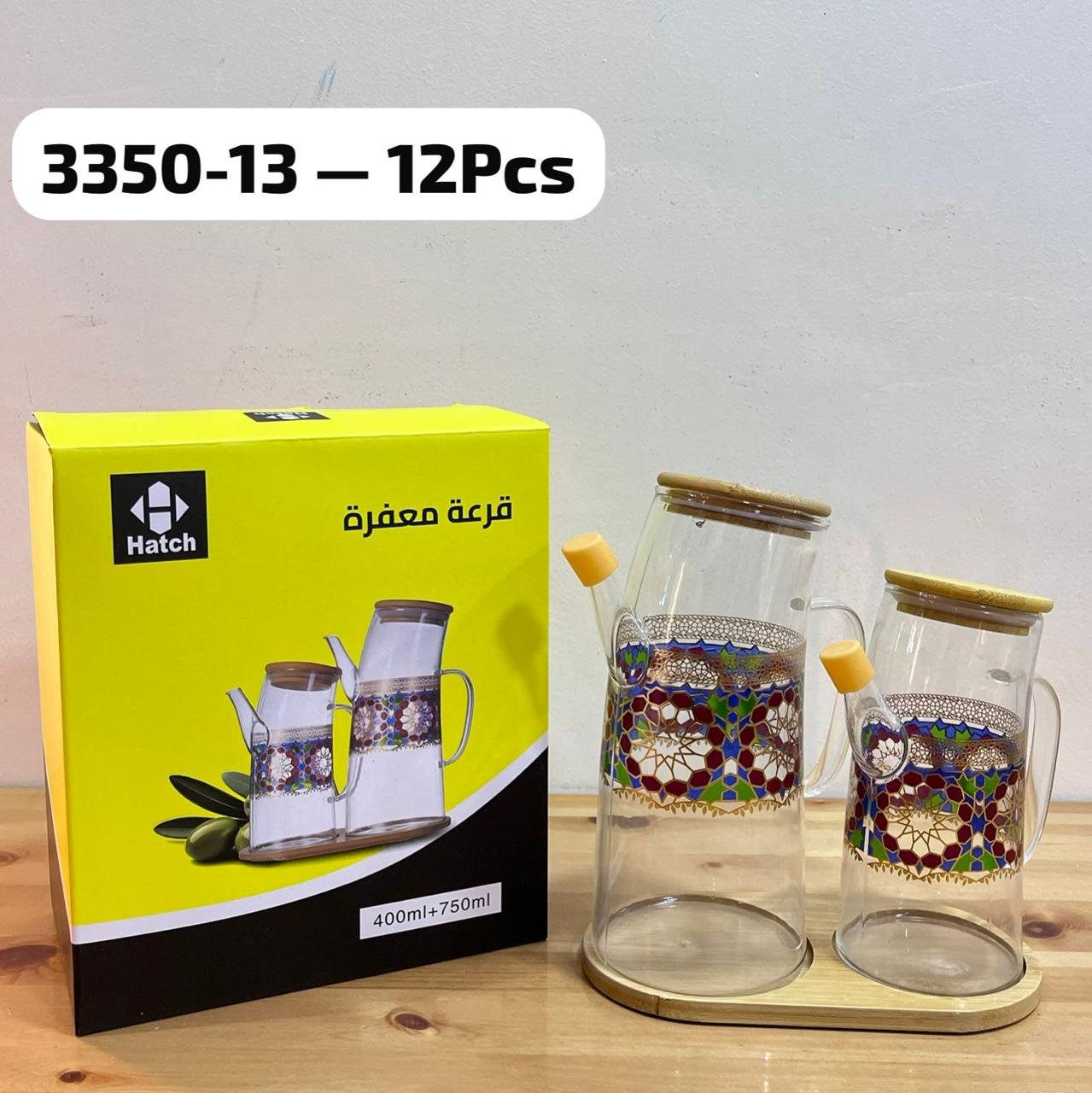 Duo Huilier & Vinaigrier Andalous (Verre & Bambou)